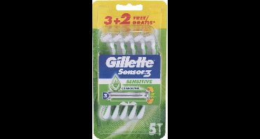 Gillette Scheermesjes Sensor 3 Sensitive Comfortgel - 5 wegwerpmesjes