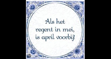 Tegels delfts blauw - Regen in mei*