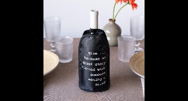 Balvi Wijnkoeler Sleeve Great Story - Nylon 23 x 15 x 12 cm - Zwart