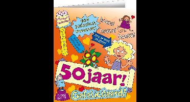 Wenskaarten - 50jr vrouw cartoon