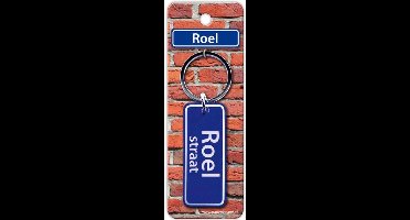 Paper Dreams Sleutelhanger Straatnaam Roel 9 Cm Staal Blauw