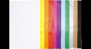 Glanspapier, vel 32x48 cm, 80 gr, diverse kleuren, 11x25 vel/ 1 doos