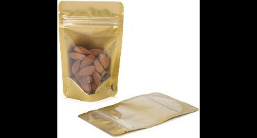 Stazakken Transparant/Goud 17x9x28,5cm | 340 gram (100 stuks)