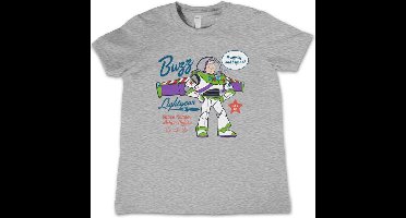 Disney Toy Story Kinder Tshirt -Kids tm 10 jaar- Buzz Lightyear - To Infinity And Beyond Grijs