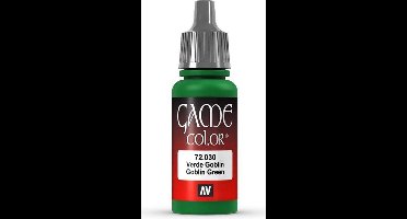 Vallejo Hobbyverf Acrylverf - 72030 Game Color - Goblin Green - Acryl - Verf flesje - 18 ml