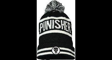 Marvel Comics Punisher Beanie Muts Zwart/Wit