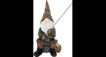 Esschert Design Tuinkabouter met vishengel 12,3x16,6x25,6 cm