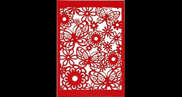Patroonkarton, vel 10,5x15 cm, 200 gr, rood, 10 stuk/ 1 doos