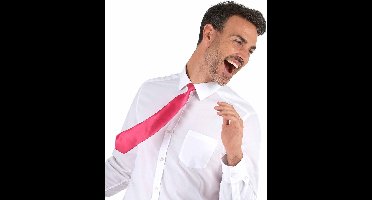 Vegaoo - Fluo roze stropdas voor volwassenen