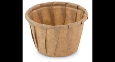 Sausbakje papier (FSC®) rond bruin ø 3,5 cm / 15 ml | Inhoud: 200 stuks