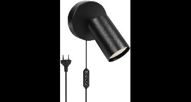 ApexArte® Wandlamp Binnen met Snoer - Wandlamp met Stekker voor Binnen - met Dimbare Schakelaar - Industrieel en Vintage - Slaapkamer Bedlampje