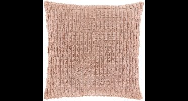 CEDRO - Sierkussen - 45x45 cm - Ribmotief - Old pink