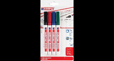 Edding 400 Permanent Marker Assorti - Blister a 4 Stuks