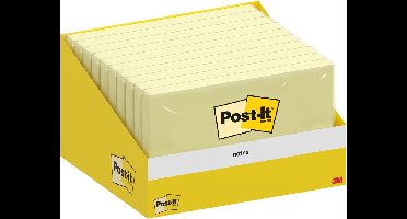 Post-it® memoblok geel - 76 x 127 mm - 100 vellen