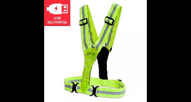 Lynx Sportvest - LED - USB oplaadbaar - Geel