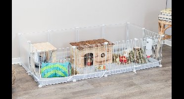 Trixie - Indoorren Voor Knaagdieren - Metaal/Kunststof - Wit - 140X70X35 cm