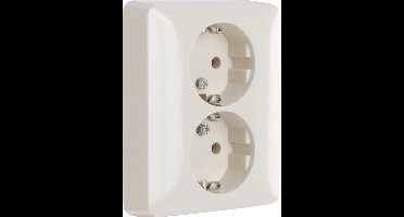 PEHA ST inbouwcontactdoos 2-voud randaarde crème