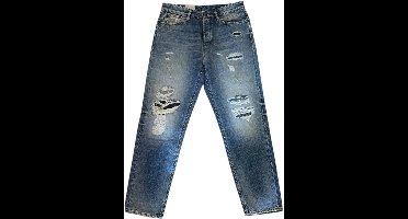 Cast Iron - Cuda - Broek - Mannen - Wit/Blauw - Relaxed Fit - Maat W36 X L32