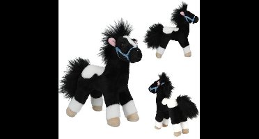 Miss Melody knuffel paard zwart-wit 18 cm.
