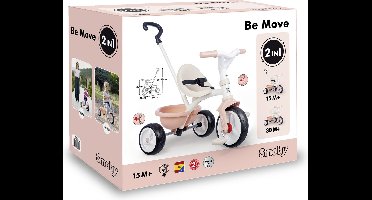 Smoby - Be Move - Driewieler - Roze - Vanaf 15m.