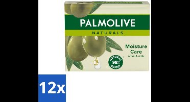 Palmolive - Naturals - Tabletzeep - Olijf & Melk - Natuurlijke ingrediënten - 4x90 g - Voordeelverpakking - 12 stuks