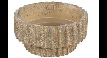 PTMD Bloempot Mitty - 25x25x12 cm - Cement - Bruin