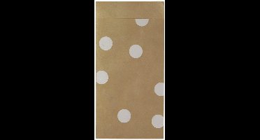 Kadozakje Eco Stip Wit | 7x13cm 50 stuks | 70gr mat bruin