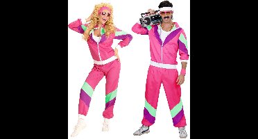 Maaskantje Retro Trainingspak Roze Kostuum