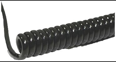 BKL Electronic 1506211 Spiraalkabel Li12Y11Y 1200 mm / 4800 mm 2 x 0.50 mm² Zwart 1 stuk(s)