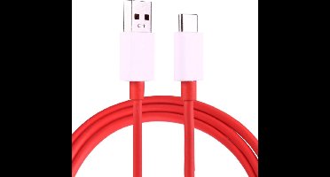 OnePlus 3 / 3T / 5 / 5T / 6 Originele Type-C Dash data + oplaadkabel 1 Meter - Rood