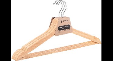 Springos Kledinghangers - Kledinghanger - 3 Stuks - Naturel