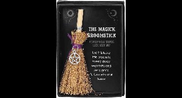 Something Different - Pentagram Mini Magick Broomstick Ornament - Bruin/Zwart