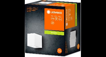LEDVANCE ENDURA Classic Square Down buitenwandlamp, wit, GU10 voet (max 35W), kan worden uitgerust met een normale of slimme lamp, down of up/down types, IP44 bescherming