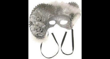 Oogmasker - Venetië - Met hoed - Zilver