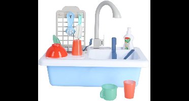 Afwasbak met echt kraantje en Color Change servies