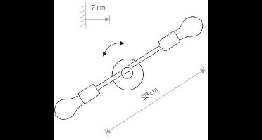 Lyora Wandlamp Sticks zwart met goud - 6267