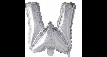 Wefiesta Folieballon Letter W 41 Cm Zilver