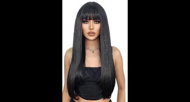 Top Kwaliteit Damespruik – Pruiken Dames - Hair Wig – Lang - 166 cm - Zwart