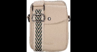 Beagles Las Palmas Crossbody Telefoontasje - Trendy Schouderband - Handige Ritsvakjes - Crossbody Tas - Dames Tas - Beige