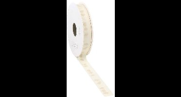 Ribbellint voor Pasen Off White 15 mm / 20 mtr.