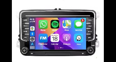 Autoradio 1/32GB met Carplay en Android Auto | Geschikt voor Vw volkswagen Golf 5 & 6 Polo Caddy Bora Jetta Transporter T5 Touran Passat scirocco 2003-2017 | radio met navigatie | 2006 2007 2008 2009 2010 2011 2012 2013 2014 2015 | Rns mk5 A6 R b6