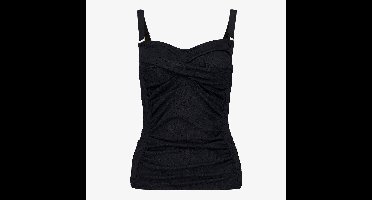 Osaga voorgevormde tankinitop broderie zwart - Maat M