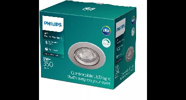 Philips Sparkle inbouwspot - 1-lichts - nikkel
