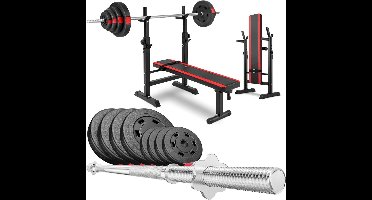 Zylo® Bench Fitness - Halterbank - Bench Press - 120 x 60 x 99 cm - Zwart