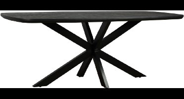 Eettafel Colorado Deens ovaal mangohout 200x100 cm - zwart