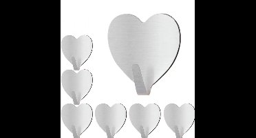 6-pack roestvrijstalen klevende haak wandhaak hanger sterke waterdichte klevende kledinghaak voor het ophangen van badkamer keuken badjas jas handdoek keukenbenodigdheden sleutel tas gereedschap