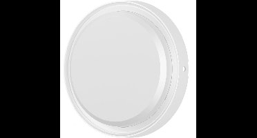 LED Buiten Wandlamp met Bewegingssensor - Kingtron LED Bulkhead - 18W 2020lm - IP65 Waterdicht - 865 Helder/Koud Wit 6500K - Rond - Wit