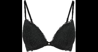 Hunkemöller Dames Lingerie Voorgevormde push-up beugel bh Marine - Zwart - maat D85