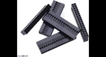 2,54 mm Dupont Krimpconnectorbehuizing: 2×17-Pins – 5 stuks – Pololu-1989
