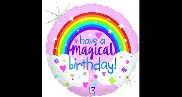 Folieballon - Have a Magical Birthday - 45 cm - Helium- en Luchtvulling
